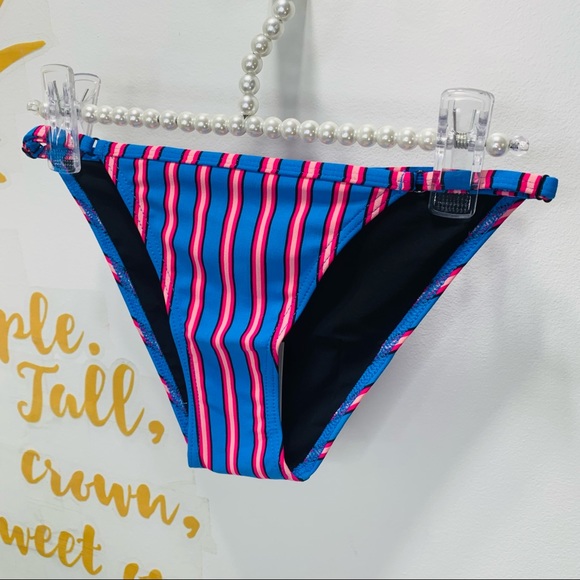 SOLID & STRIPED The LuLu Blue Pink Stripe Bikini Swim Bottom Size XS NWT - Picture 9 of 12